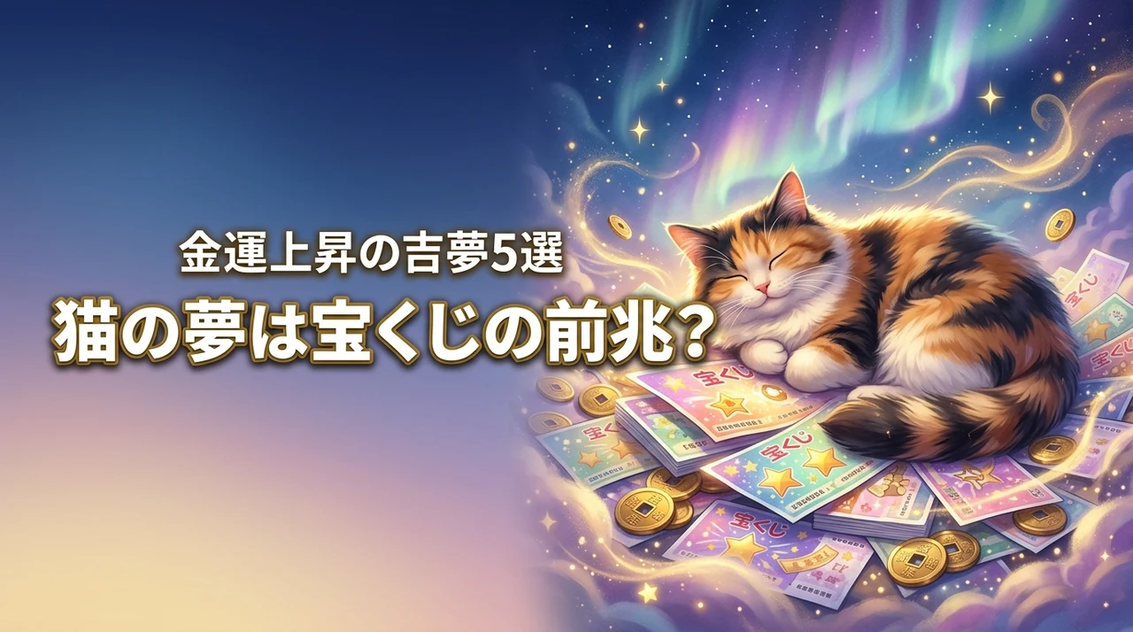 猫の夢は宝くじが当たる前兆?金運が上昇する吉夢5選と当選を引き寄せる行動