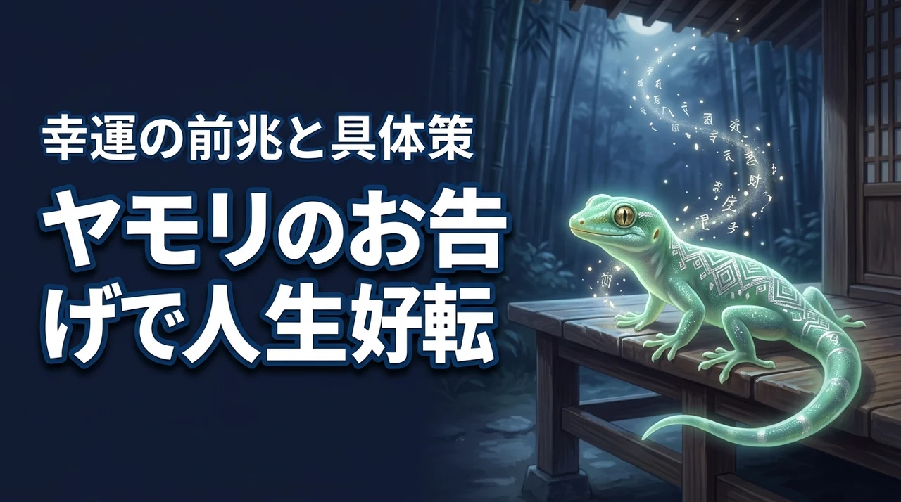 【保存版】ヤモリのお告げで人生好転!金運や恋愛運が上がる前兆と幸運を掴む具体策