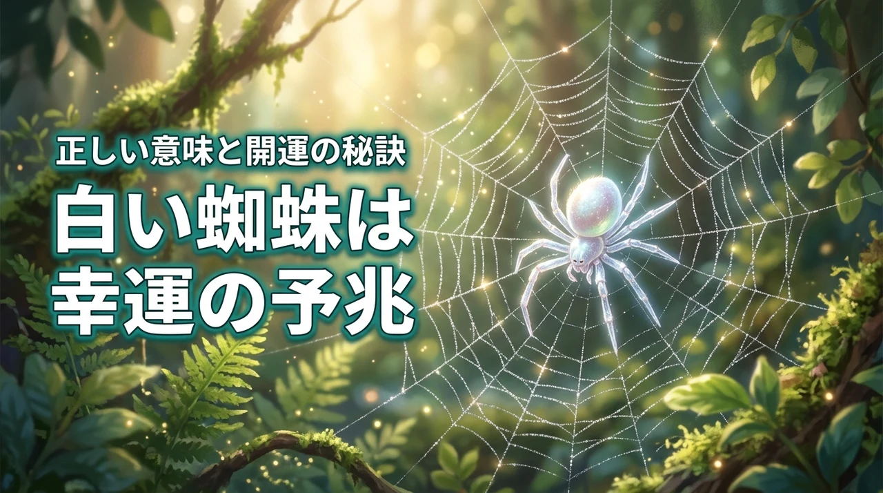 白い蜘蛛はスピリチュアルで幸運の予兆?正しい意味を理解して運気を上げる秘訣