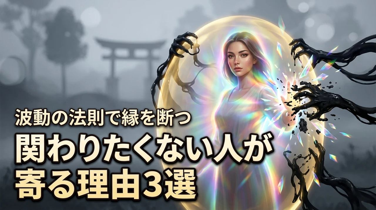 関わりたくない人が寄ってくるスピリチュアルな理由3選!嫌な縁を断ち切る波動の法則