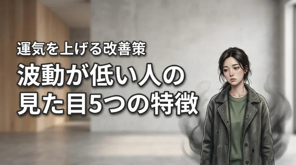 波動が低い人の見た目に共通する5つの特徴とは？自分を整えて運気を上げる改善策