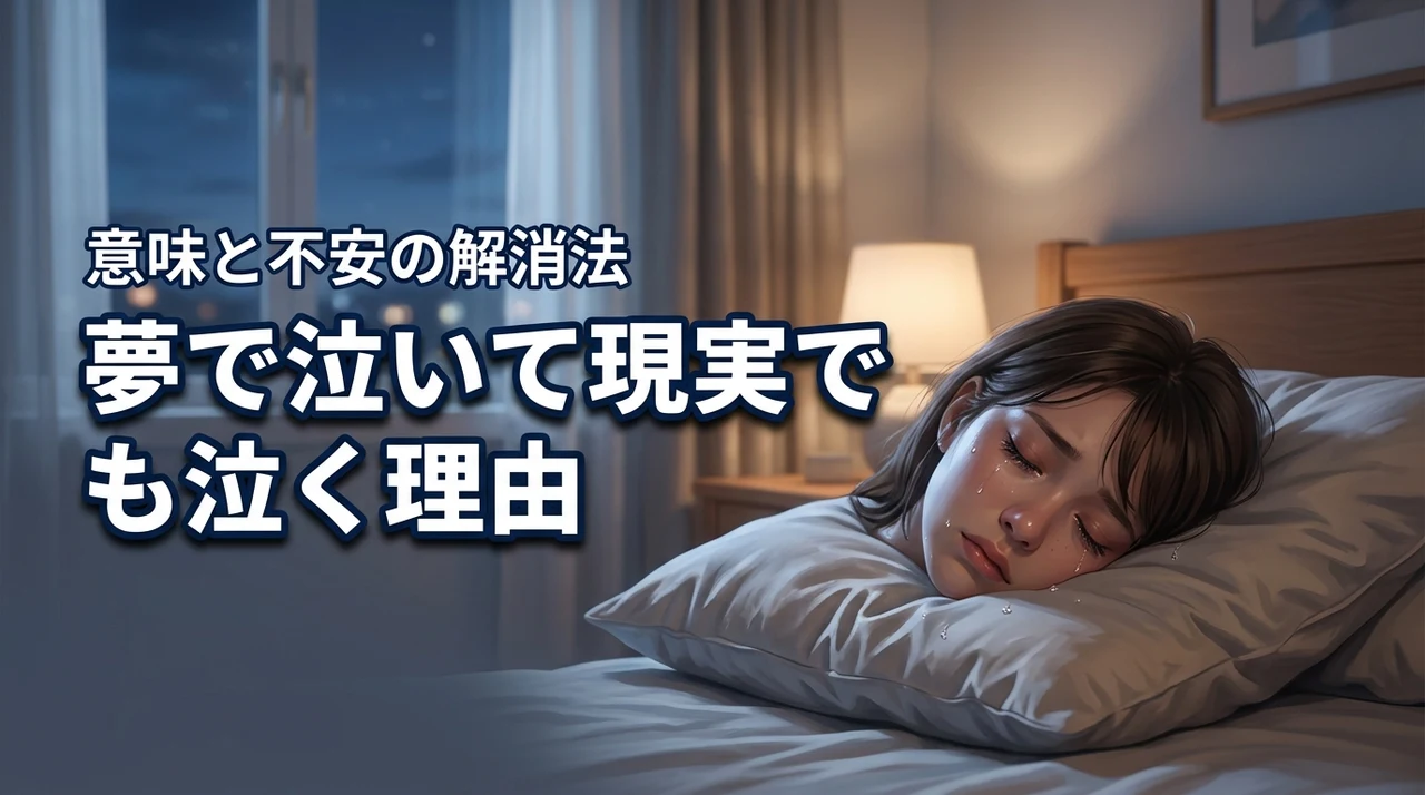 夢で泣いたら現実でも泣いてたのはなぜ？心の不調や暗示を知り不安を解消する方法