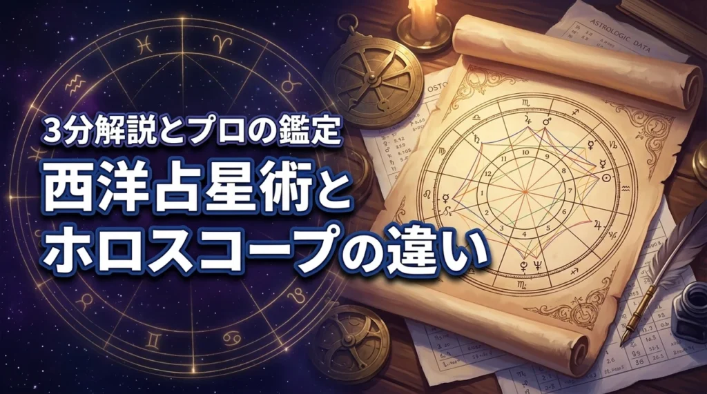 西洋占星術とホロスコープの違いを3分で解説!独学よりプロの鑑定がおすすめな理由