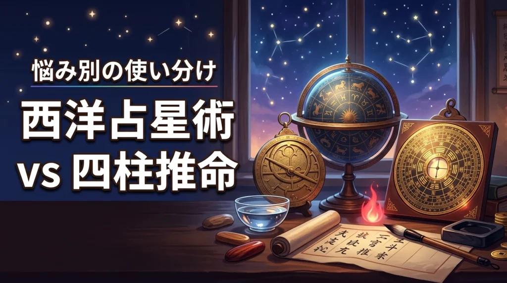 西洋占星術と四柱推命どっちが良い?悩み別の使い分けや鑑定を受けるコツ