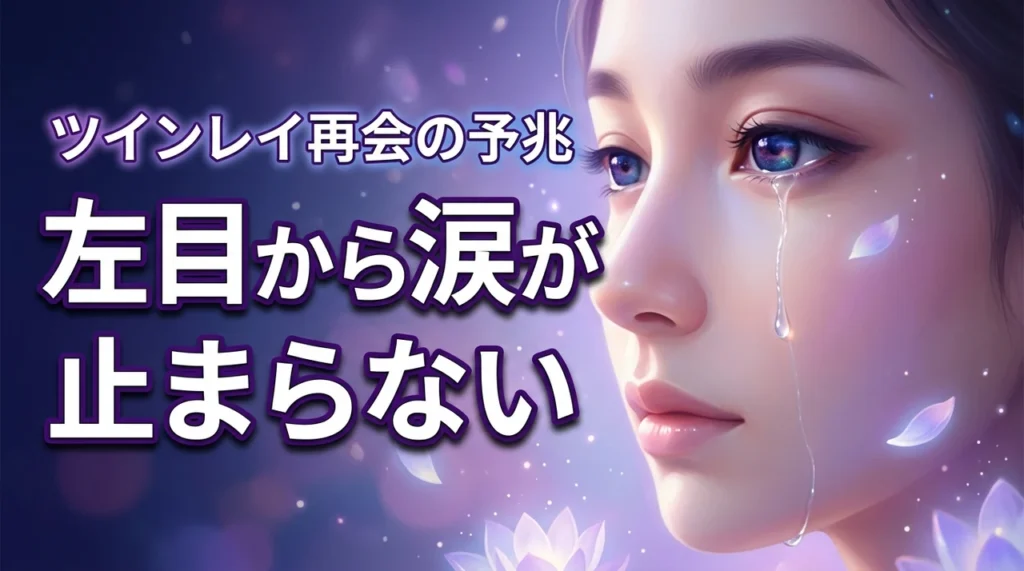 左目から涙が止まらないのはスピリチュアルな変化?ツインレイとの再会の予兆かも