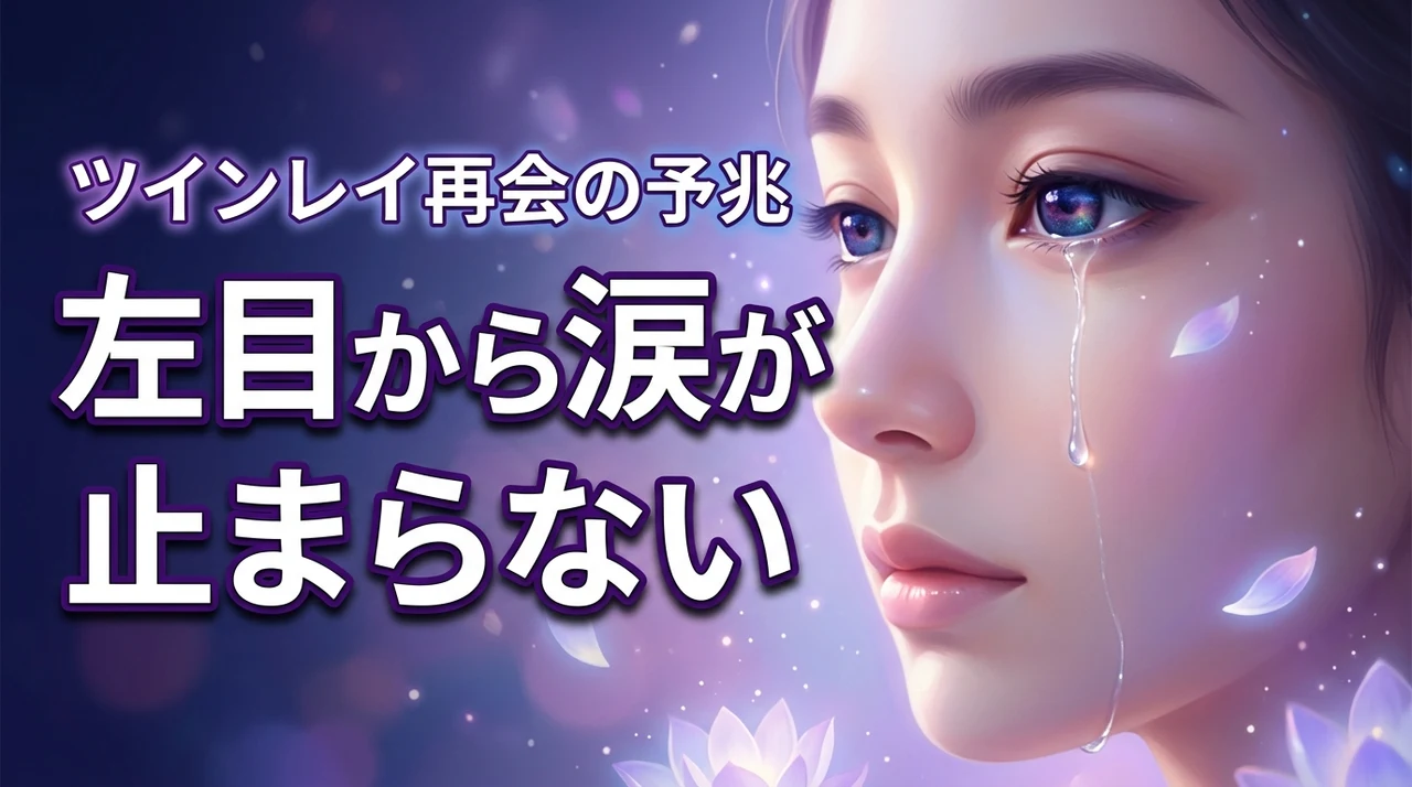 左目から涙が止まらないのはスピリチュアルな変化?ツインレイとの再会の予兆かも